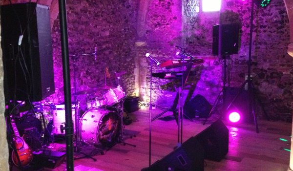 One of our sound and lighting setups